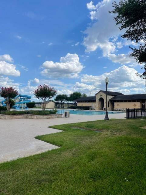 Big water slide at the community pool