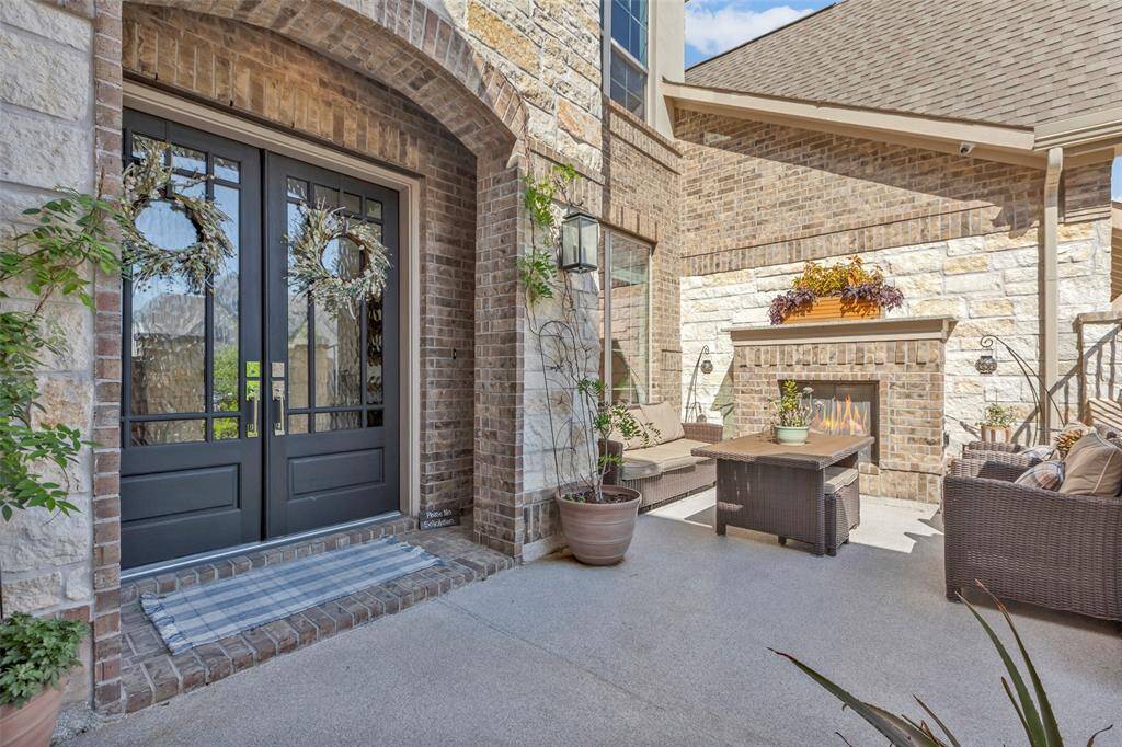 Stunning double door entry with privacy glass