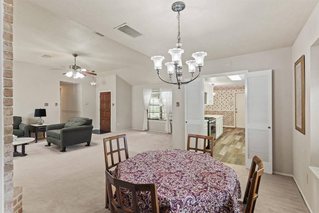 Open concept living great from entertaining your guests.