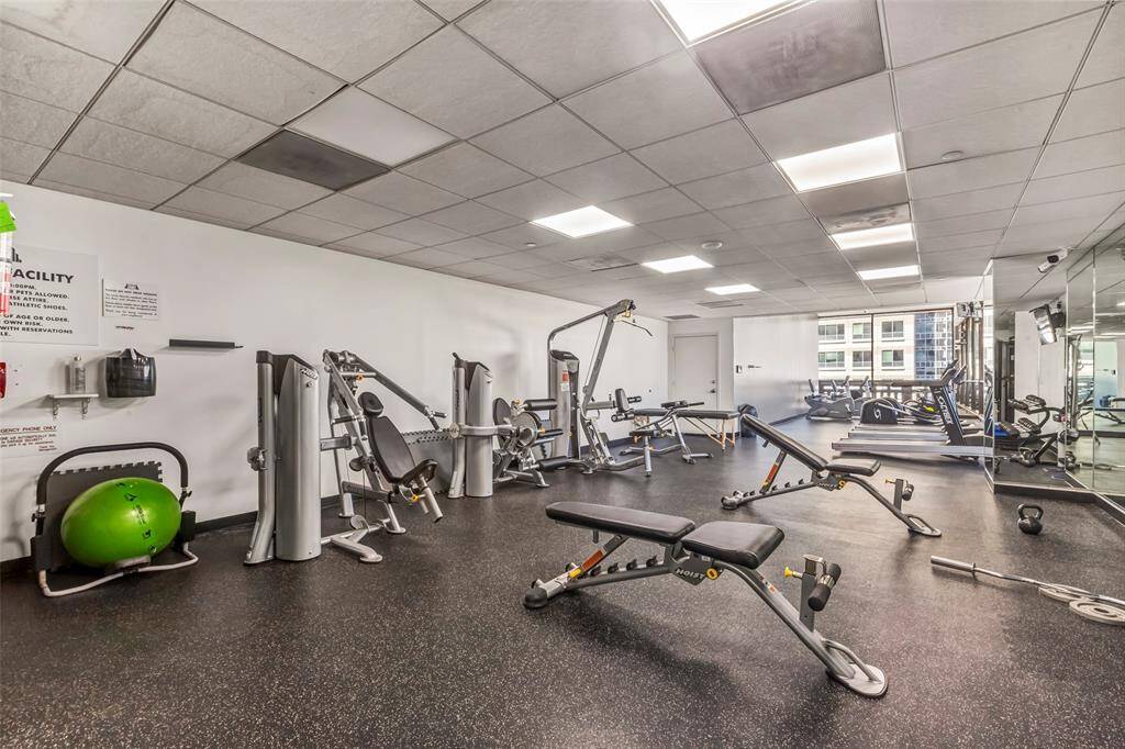 The building offers a fully equipped gym, perfect for staying active and maintaining a healthy lifestyle.