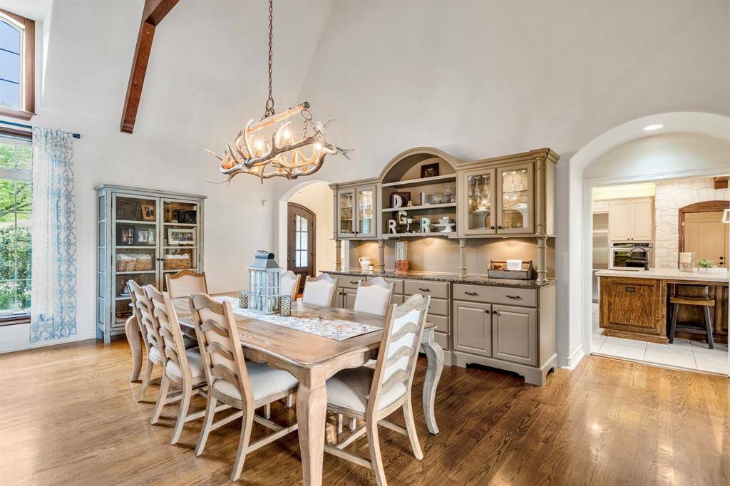 Elegant dining room seamlessly connected to the family room for effortless entertaining.