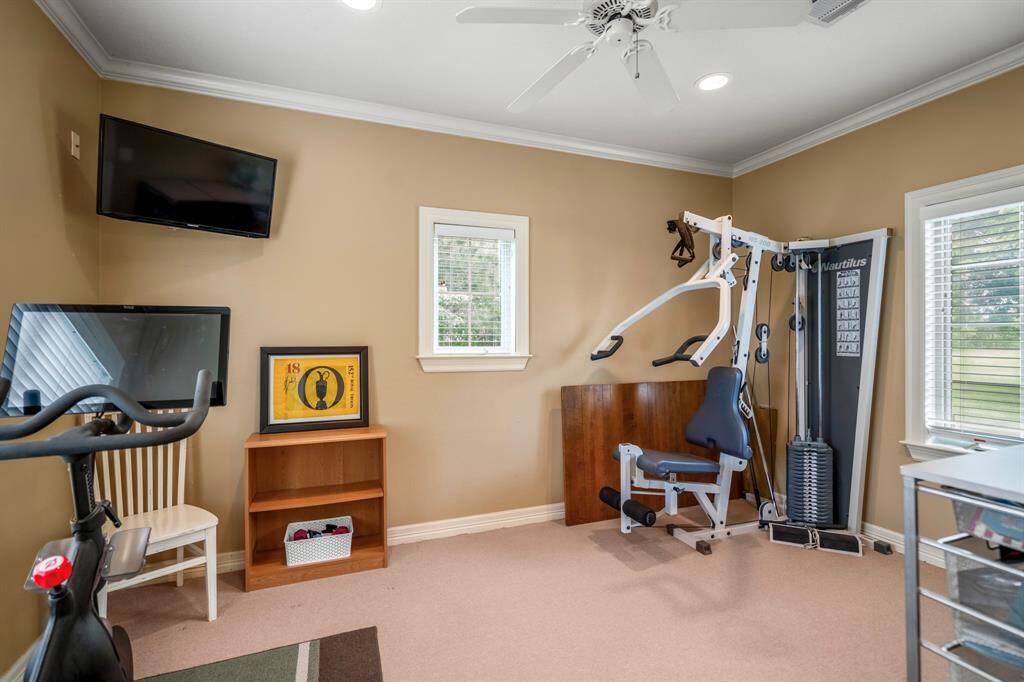 Off the primary bath site your own private workout room which could easily convert to anything you can imagine!