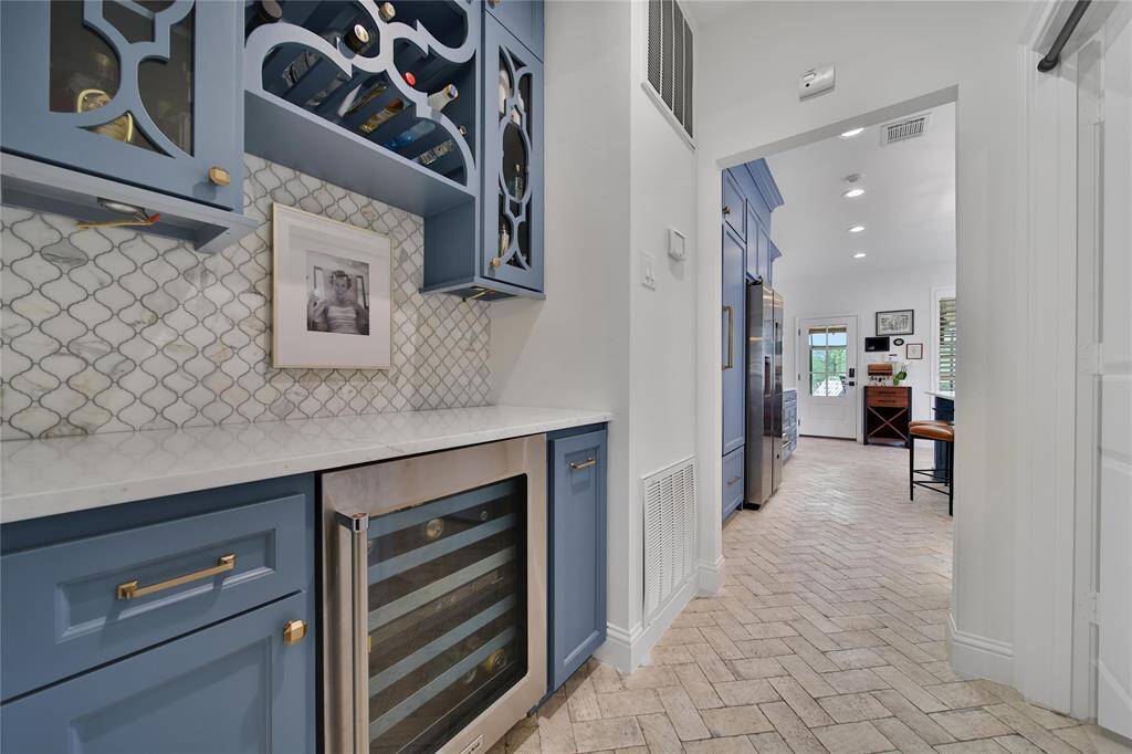 Butler's Pantry with wine fridge.