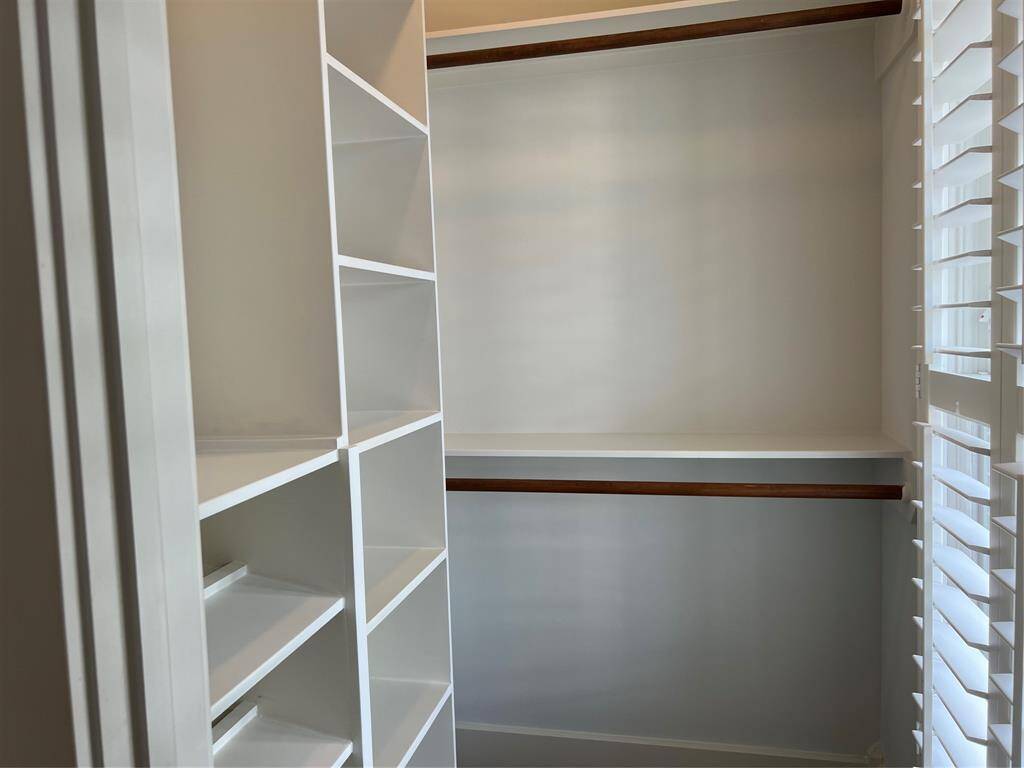 Closet in the secondary bedroom