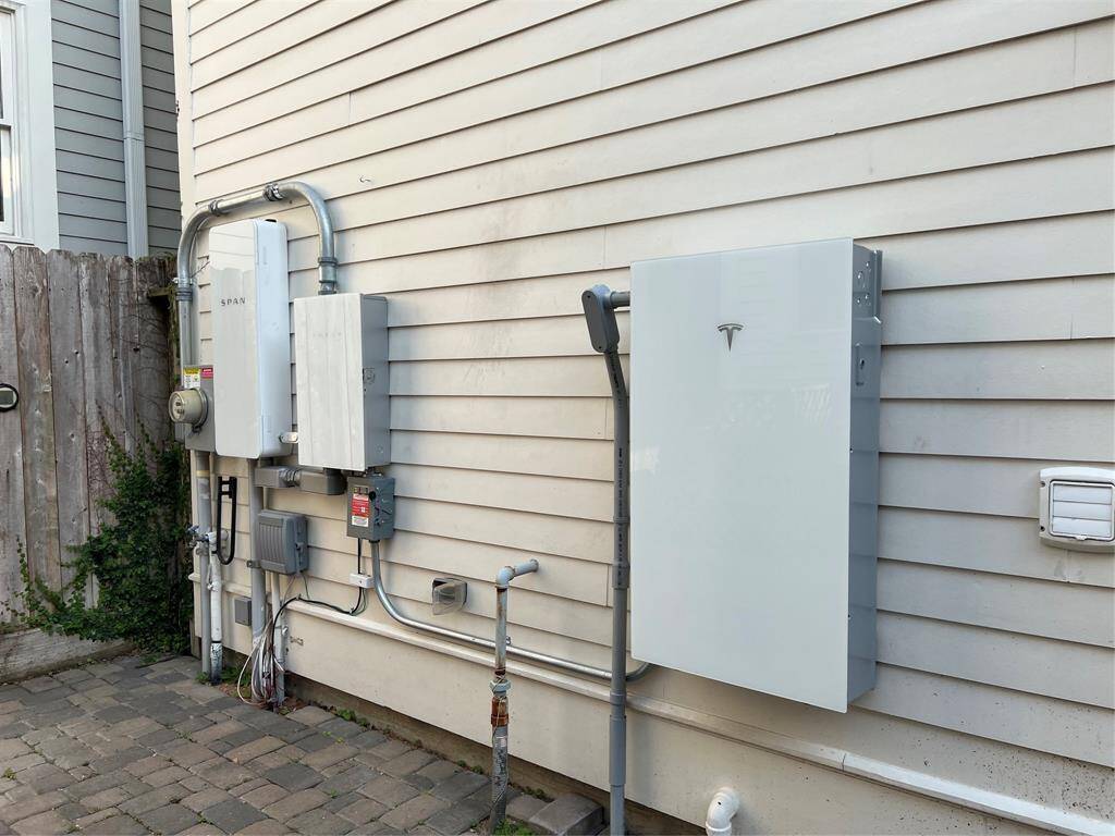 The house has a Tesla Charging battery