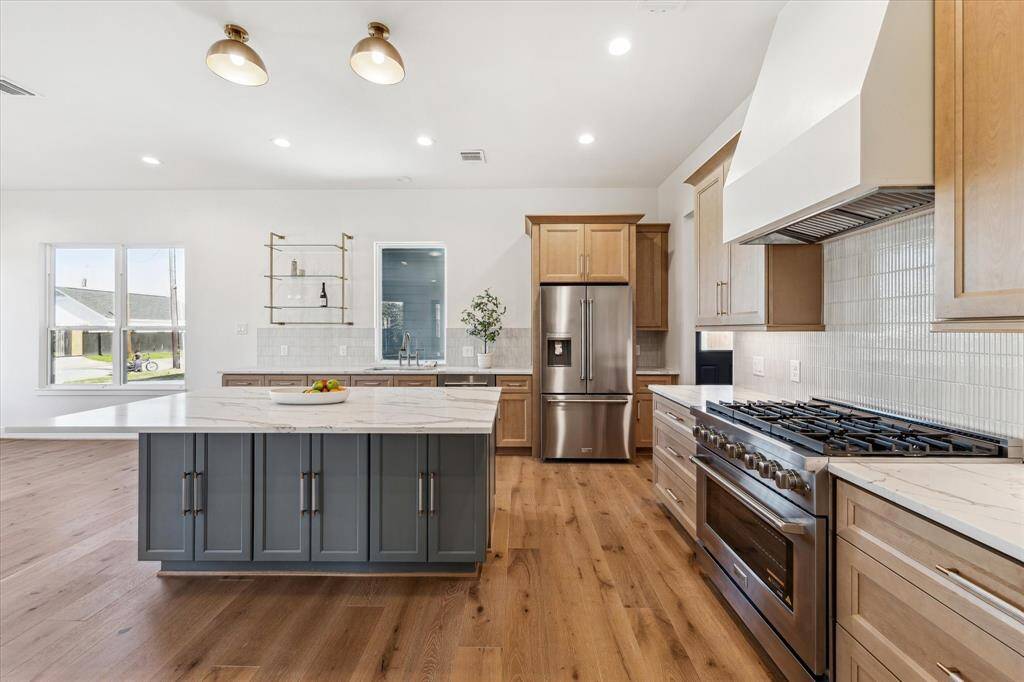 The kitchen is soaked with charm and beautiful details.