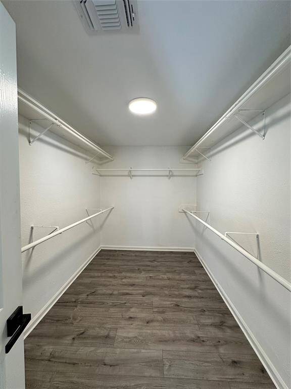 Expansive primary closet for all your storage needs.
