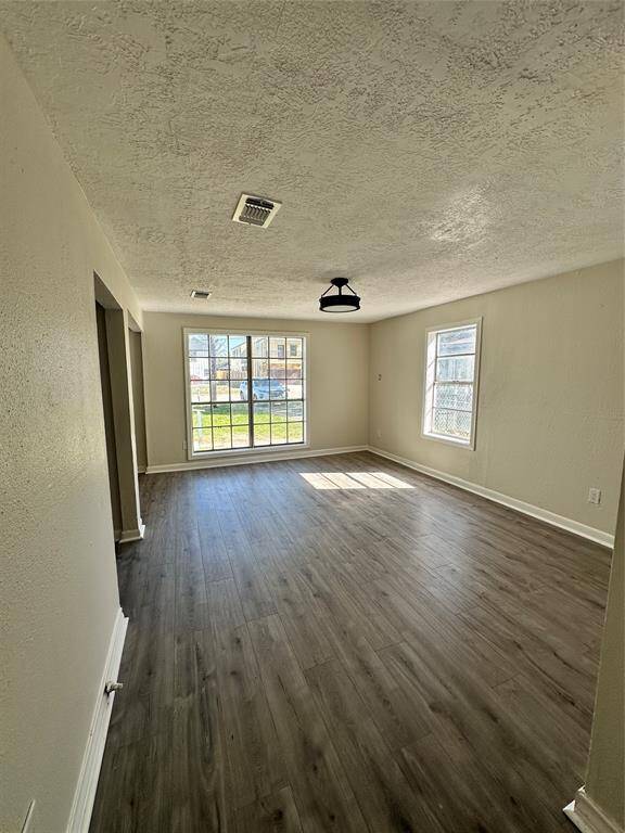 View of living room from back door