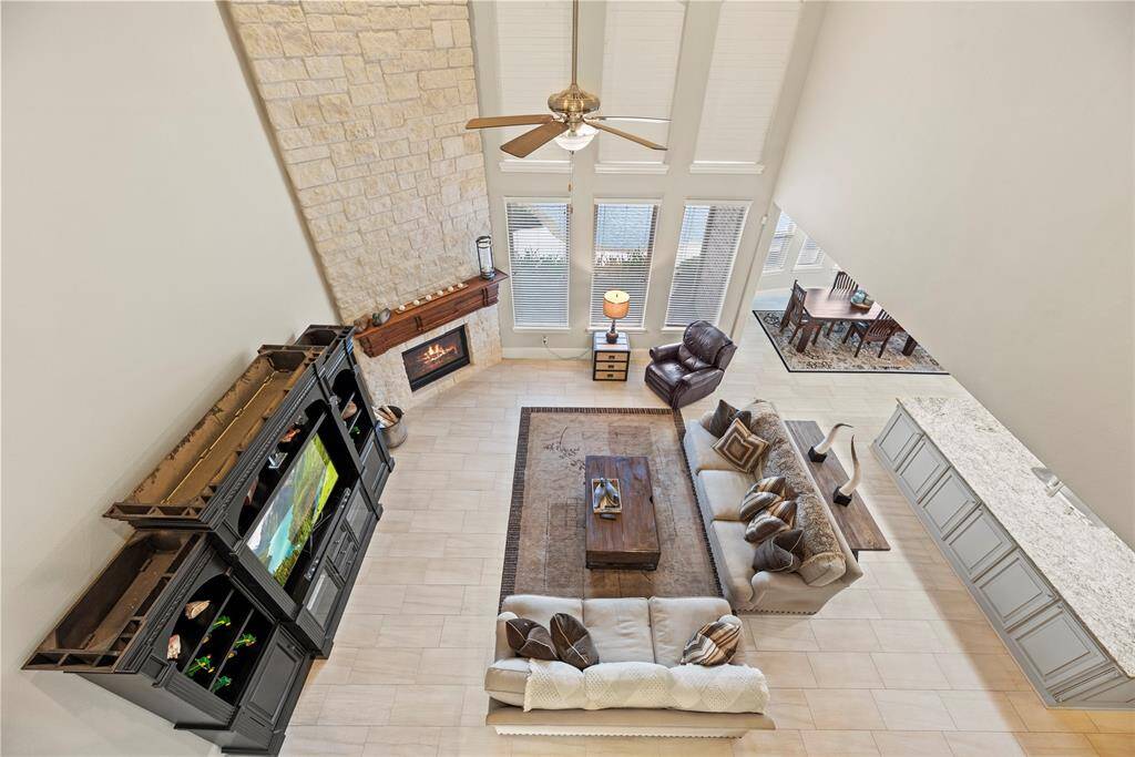 The view from above showcases this incredible living space.