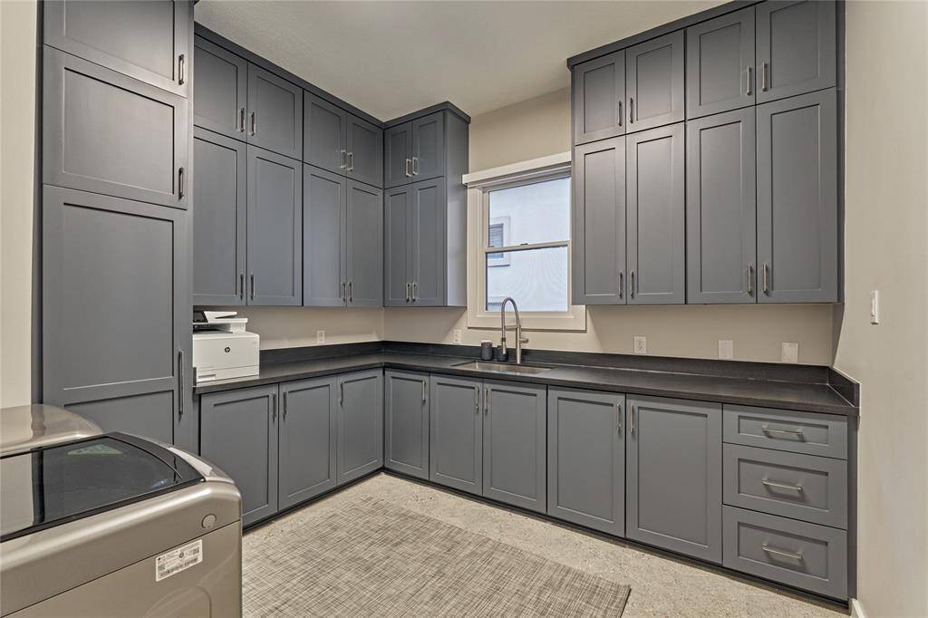 Storage galore in the laundry room.