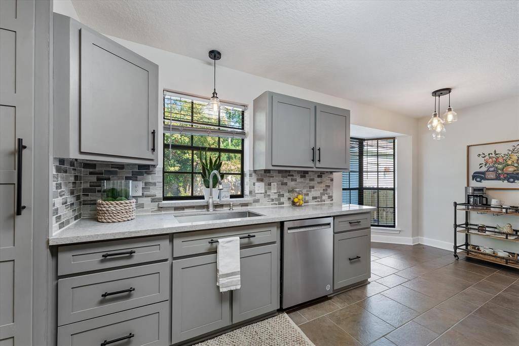 Savor the view through the kitchen window above the sink.