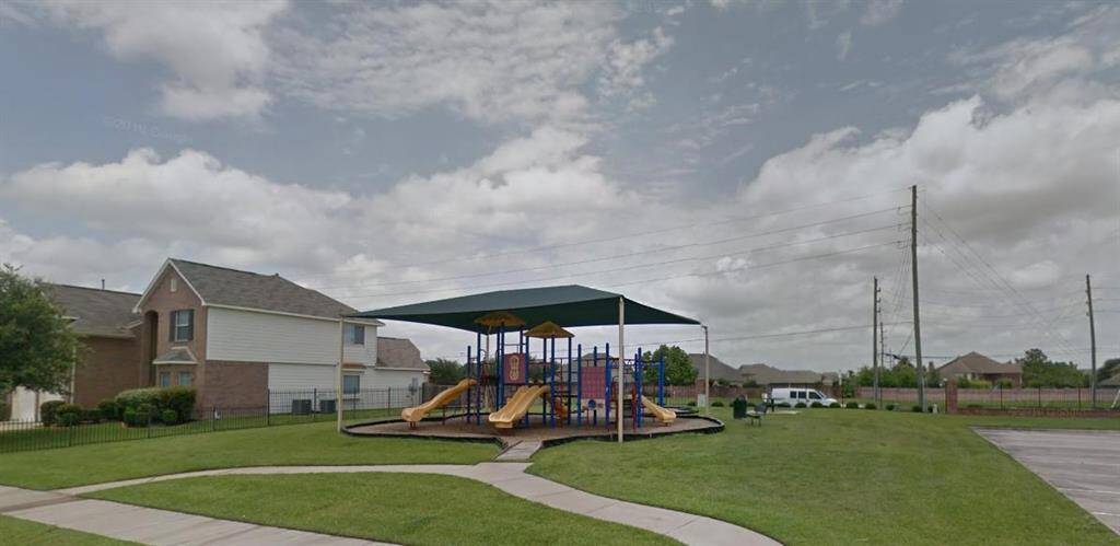 The covered community playground, which is perfect for little ones.