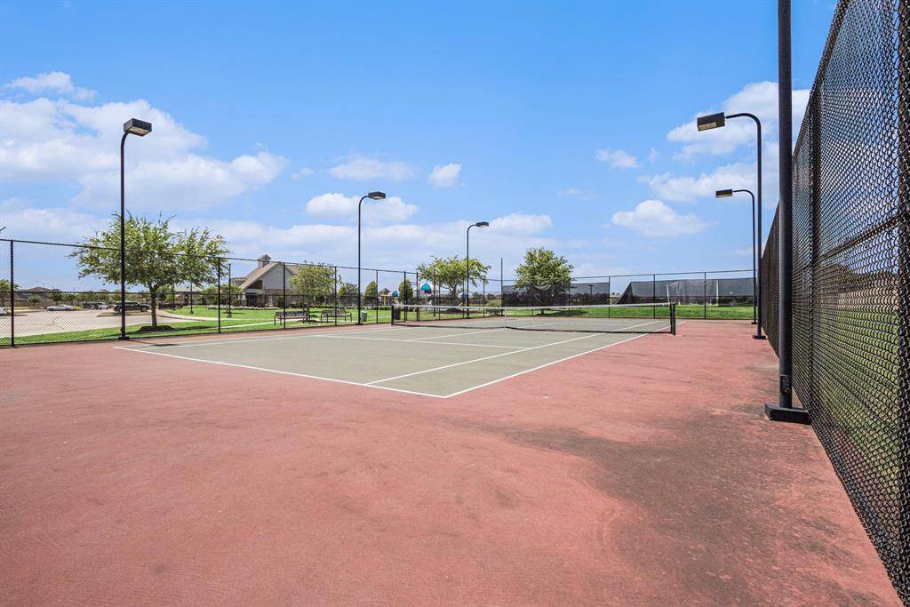 Lighted tennis courts