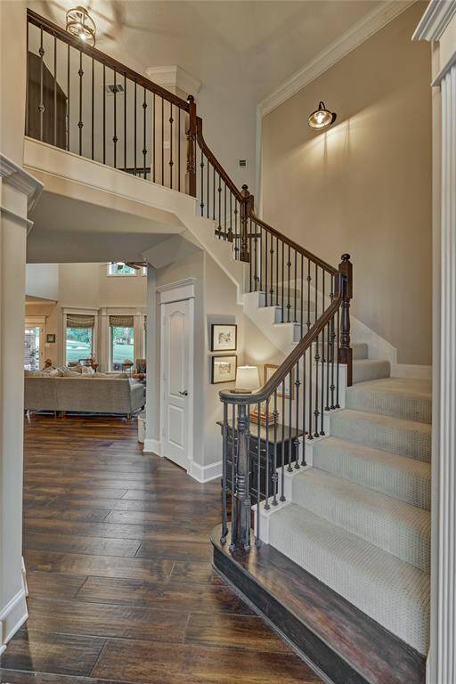 This beauty has had many updates including iron balusters, carpeting and stained staircase in 2020.