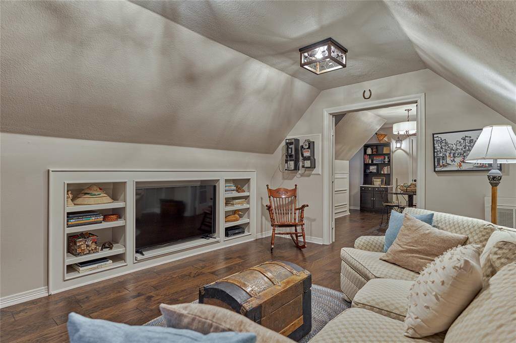 Convenient built-in storage that doesn't take up any floor space.