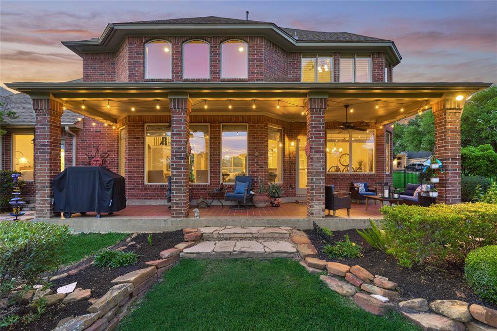 Extend entertaining outdoors under the covered patio.