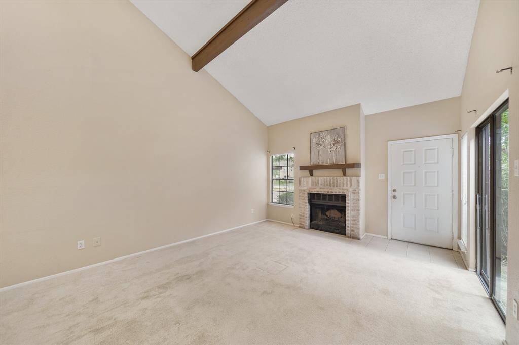 A view of the living area from the dining room.