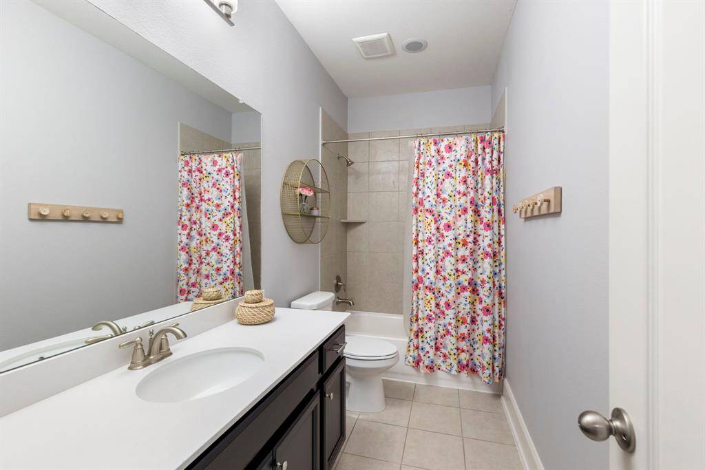 Bathrooms feature all the comforts with tub/shower combination.