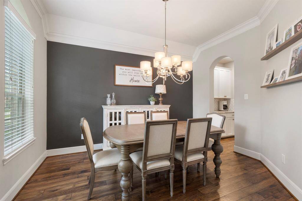 Spacious formal dining.