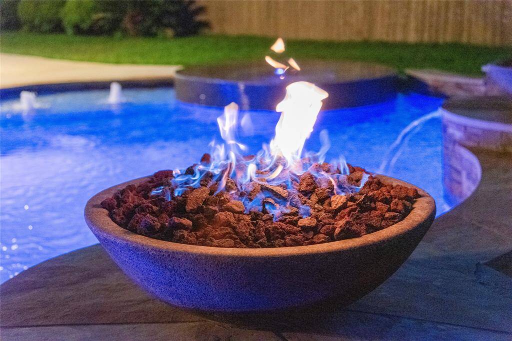 The poolside fire pits add a touch of warmth and luxury, creating the perfect setting for cozy evenings and lively conversations