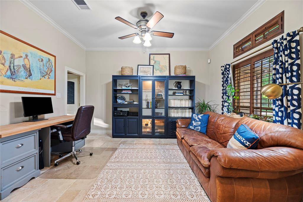 A dedicated study provides a space for concentration, creativity, and productivity.