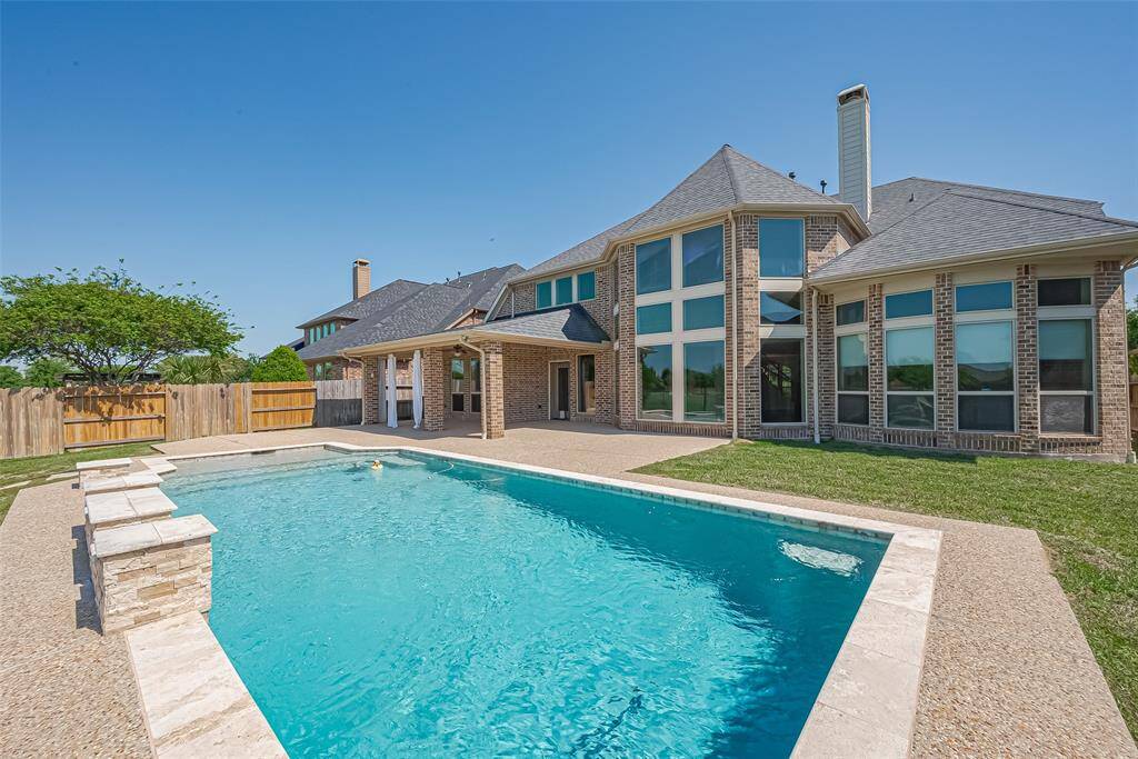 The pool is large enough for swimming laps or hosting all of your friends for a pool party.