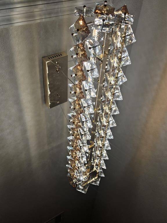 Second floor hallway chandelier