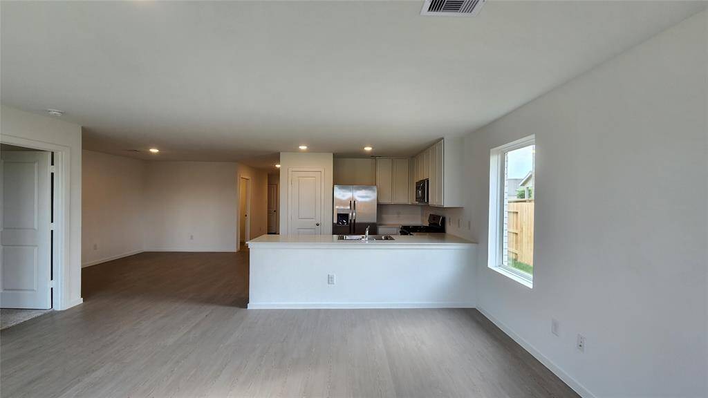 Family room to Kitchen and Dining