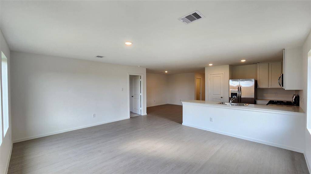 Family room to Kitchen and Dining