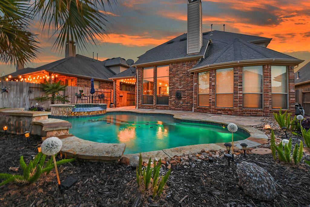 Experience your own backyard oasis—perfect for entertaining or simply unwinding with family and friends. This private retreat showcases cooling stone coping, stone-print concrete throughout, a soothing waterfall feature, and a luxurious spa. It’s the ideal setting for comfort, relaxation, and making lasting memories right at home.