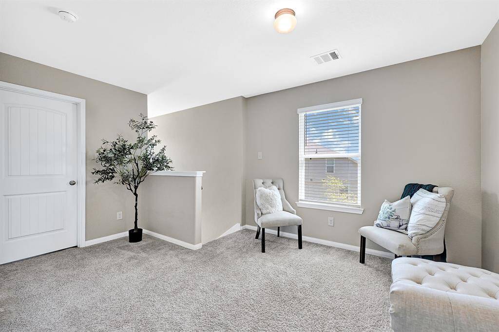 large walk in closet with window