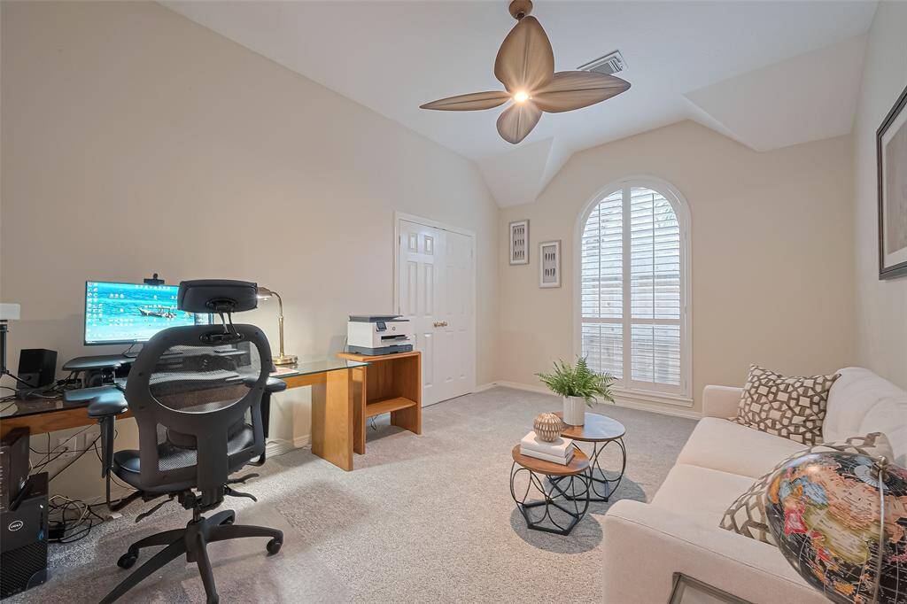 another view of office bonus bedroom area
