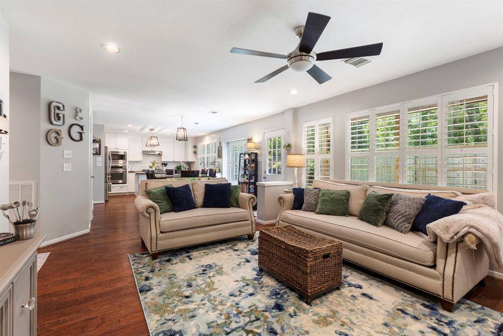 Family room is open to Kitchen.