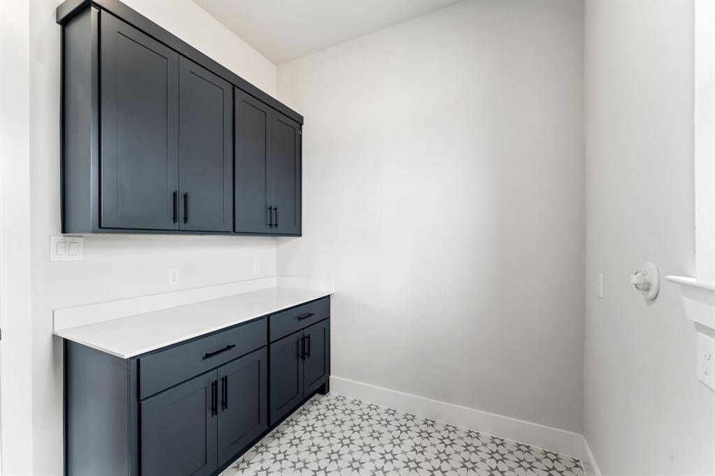Additional Storage Cabinets and Folding Counter at Utility Room