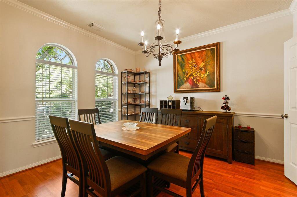 Bright and spacious dining room with abundant natural light.