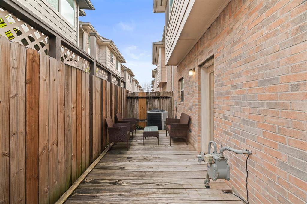 Wonderful back patio ready for your backyard BBQ!