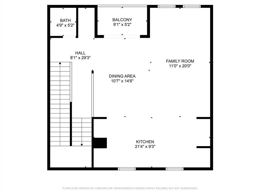 Second floor digital floor plan