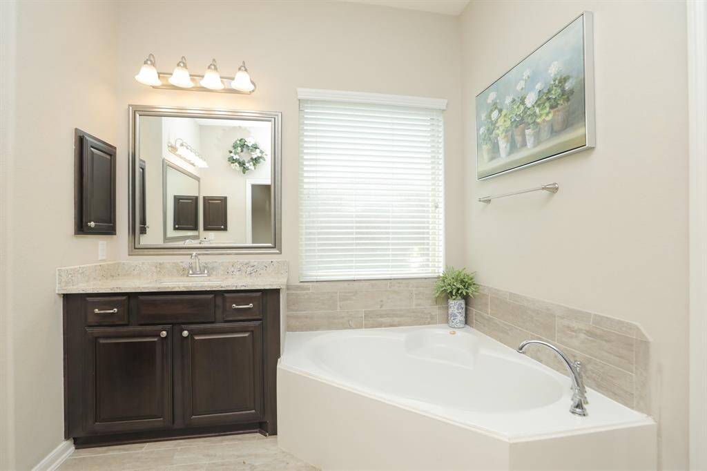 Large soaking tub