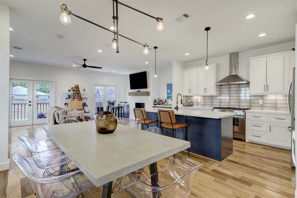 Open concept living/dining.