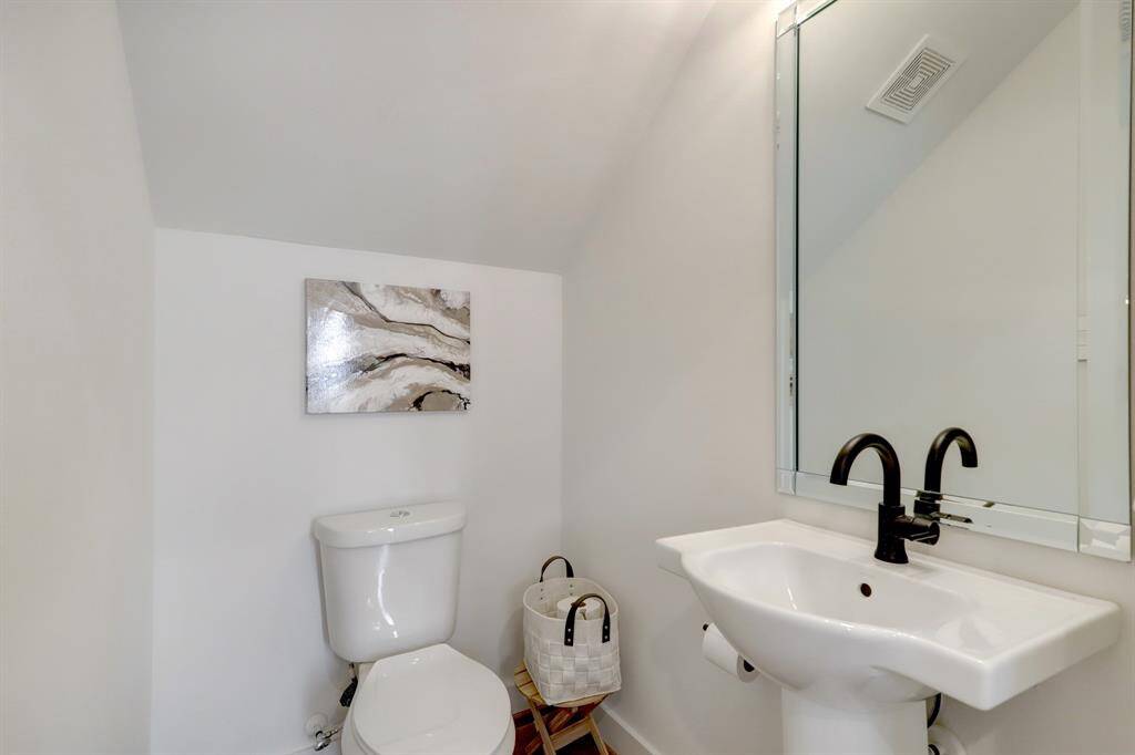 Half bath on first level.