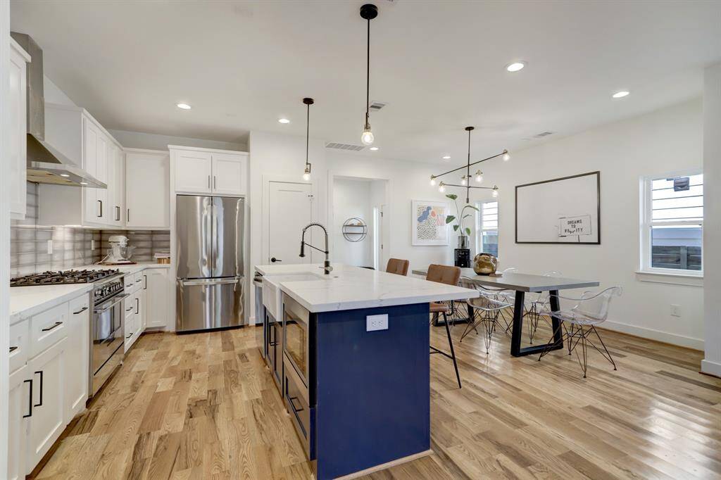 Large kitchen island.