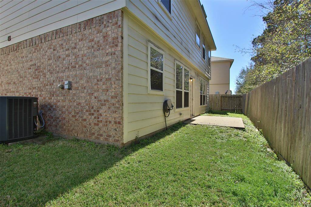 fully fenced backyard