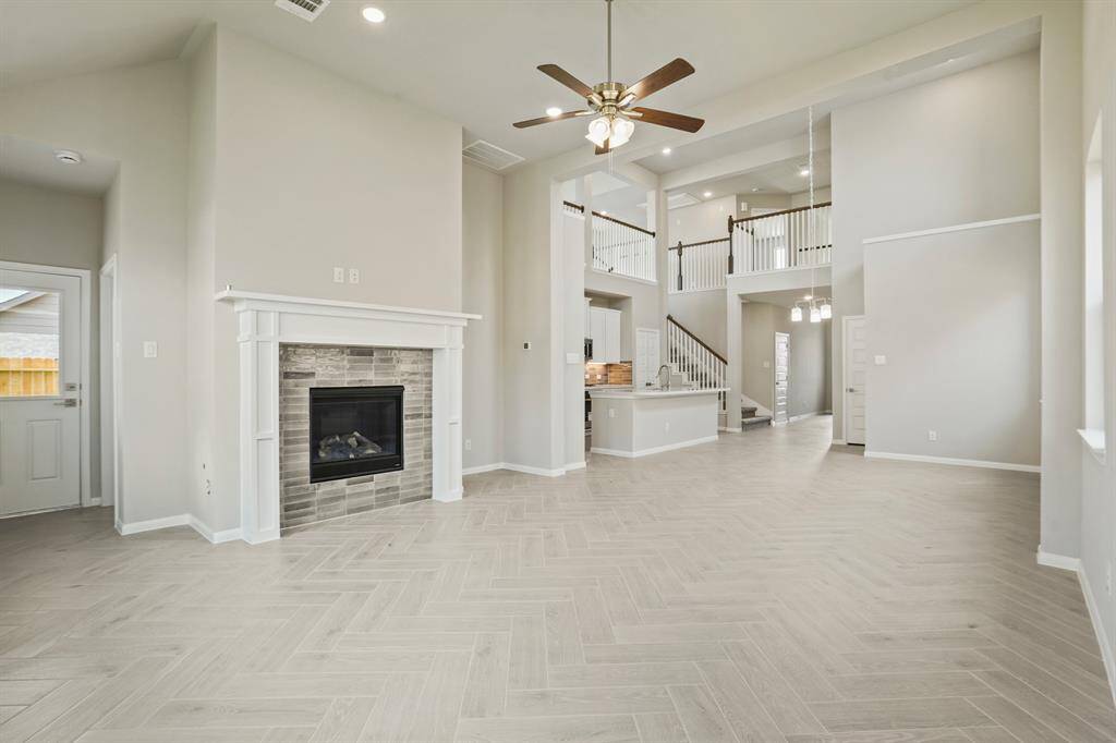 Cozy great room with fireplace