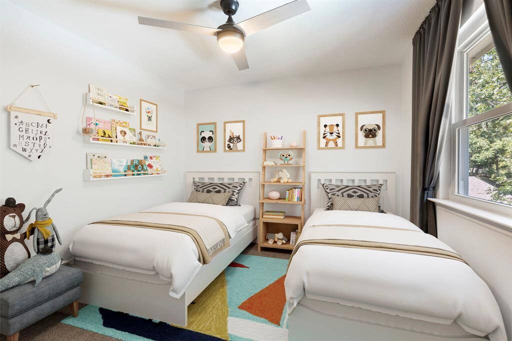 This room has two twin sized beds but not exactly the ones in the picture