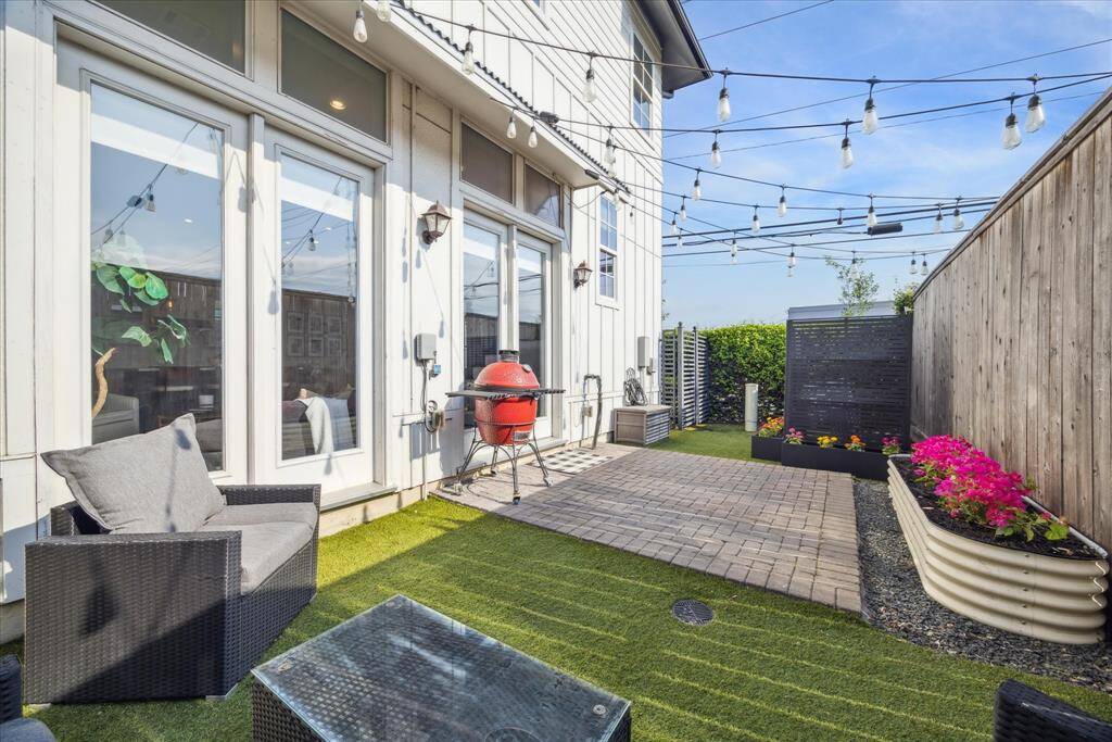 With first-floor living, you'll really be able to enjoy this back yard a lot -- just step outside!