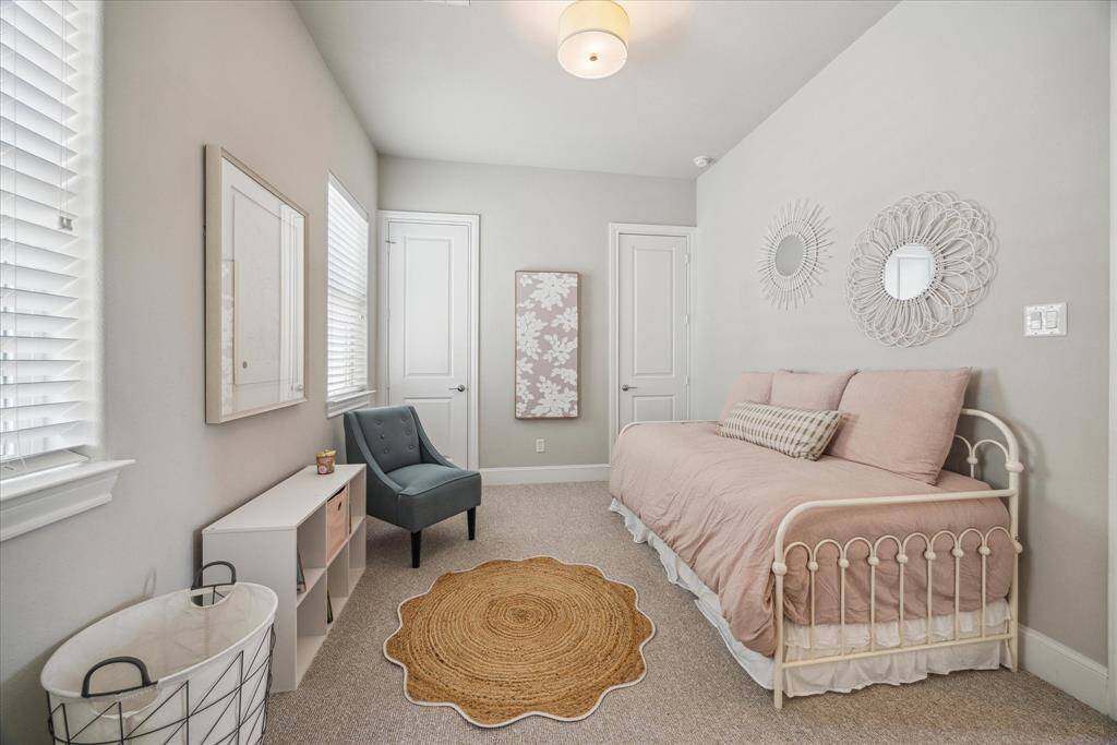 Bedroom two has two closets to make best use of the space.