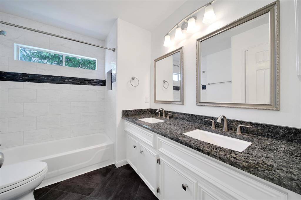 View of secondary full bathroom.
