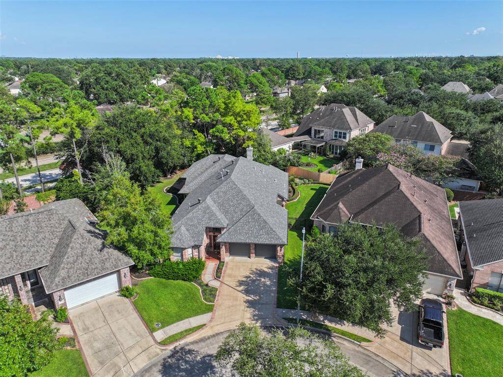 Aerial view of the home