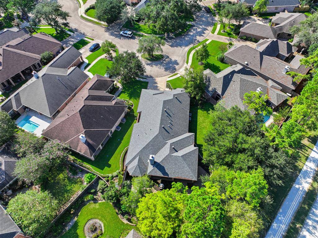 Aerial view of the lot