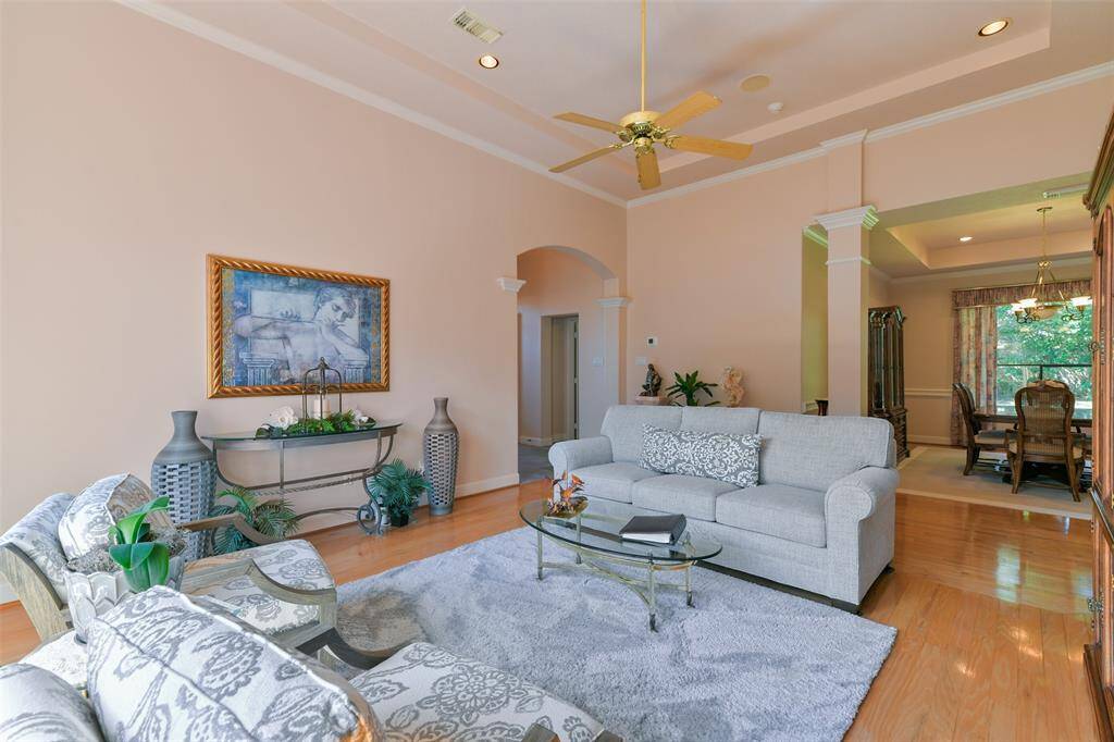 Formal living room across from the formal dining room